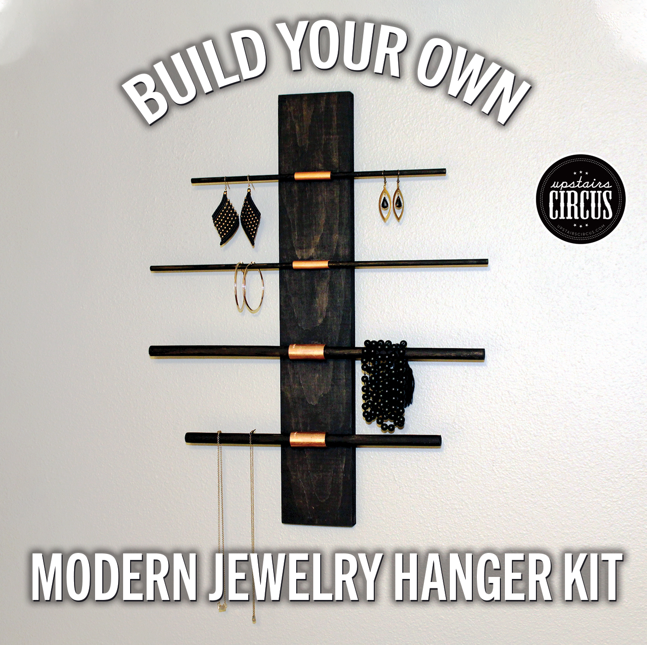 DIY Modern Wood Necklace Hanger - Sisters, What!