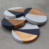 Upstairs Circus At Home DIY Kits - Color-Block Concrete Coasters - Black Copper