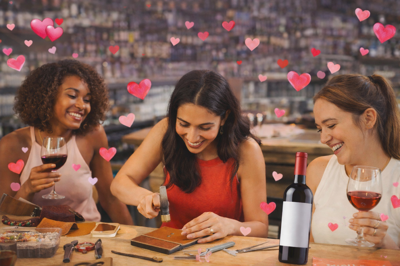 Val / Galentine's wine night celebration