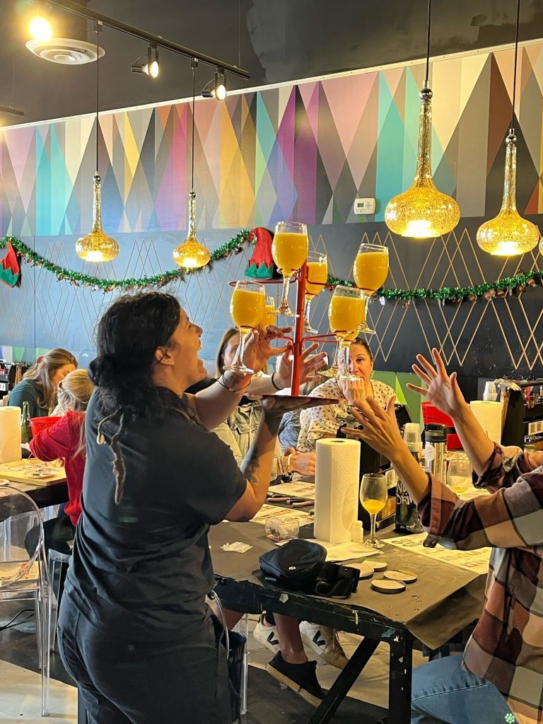 Making N Mimosas Project Social DIY Experience with Bottomless Mimosas at Upstairs Circus